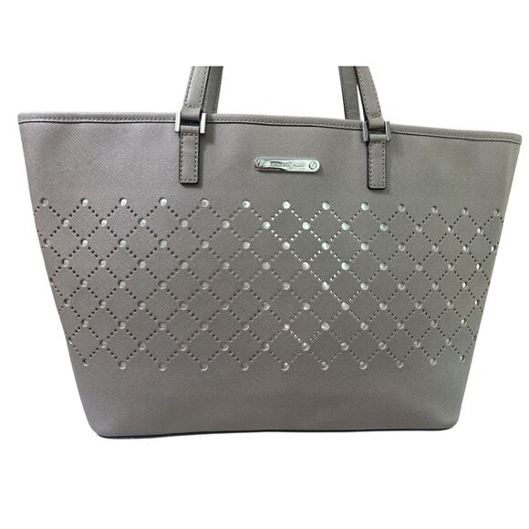 Michael Kors Gray Perforated Tote - Picture 2 of 12